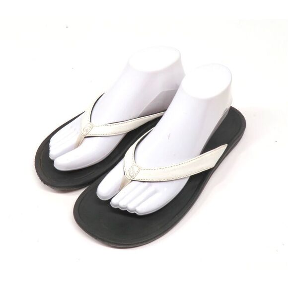 OLUKAI Kulapa Kai White Flip Flop Sandal Water Resistant Fast Dry Women 11 - Picture 3 of 8